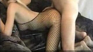 Arcie -Blonde fishnet sex porn video